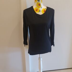 Banana Republic Blue Fitted 3/4 Sleeve Blouse